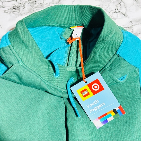 Lego Collection x Target Green Blue Track Jogger Pants Youth Size M NEW - Picture 4 of 6